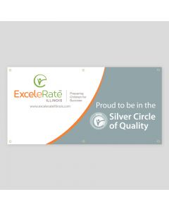 Silver 3'x6' Laminated Banner